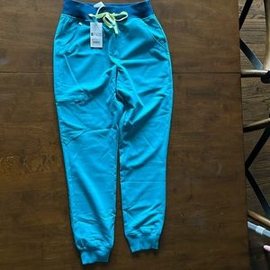 Figs high waisted Zamora teal jogger (limited edition)